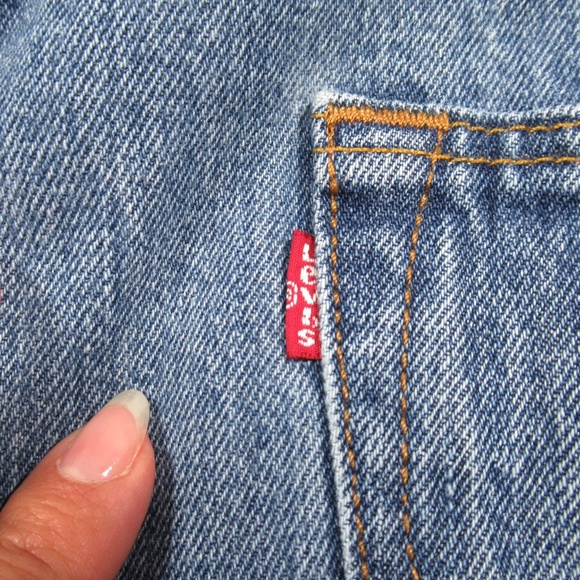 Mens Levi’s 501 Button Fly Size 38X34 Straight Leg Denim Jeans - Picture 9 of 13